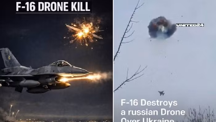 Dùng F-16 bắn hạ UAV Nga: ‘Bắn chim sẻ bằng đại bác’