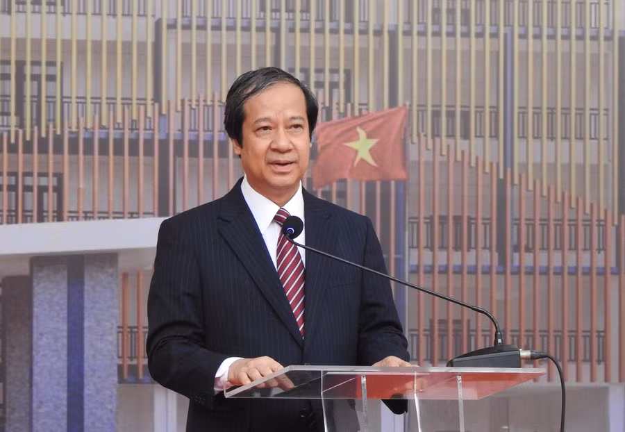 Bộ trưởng Nguyễn Kim Sơn phát biểu tại buổi lễ.
