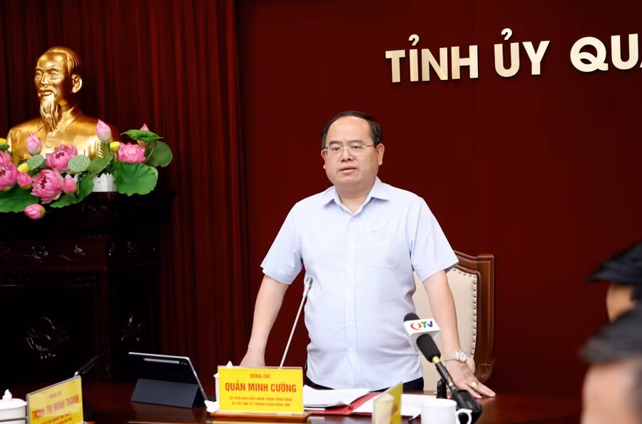 Ông Quản Minh Cường, Bí thư Tỉnh ủy Quảng Ninh kết luận hội nghị.