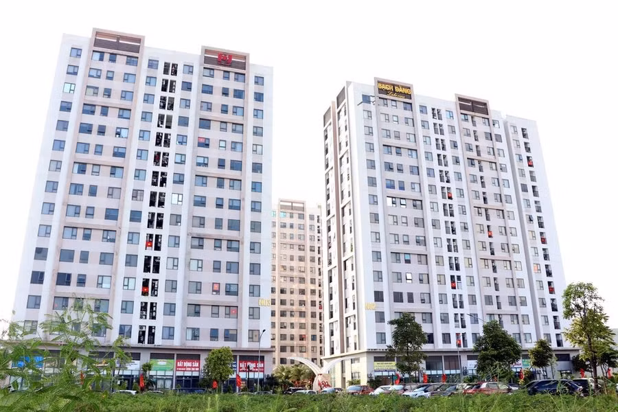 Tòa nhà ở xã hội tại phường Hải Dương, thành phố Hải Phòng được đưa vào sử dụng. Ảnh: TTXVN