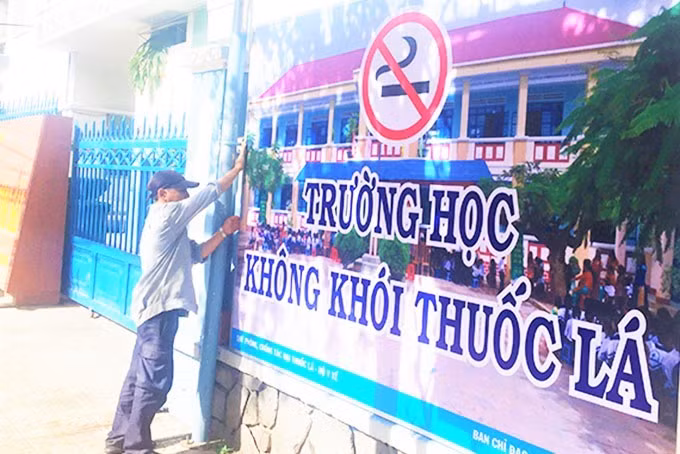 Xây dựng trường học không khói thuốc nhằm hình thành lối sống lành mạnh. Ảnh: ITN