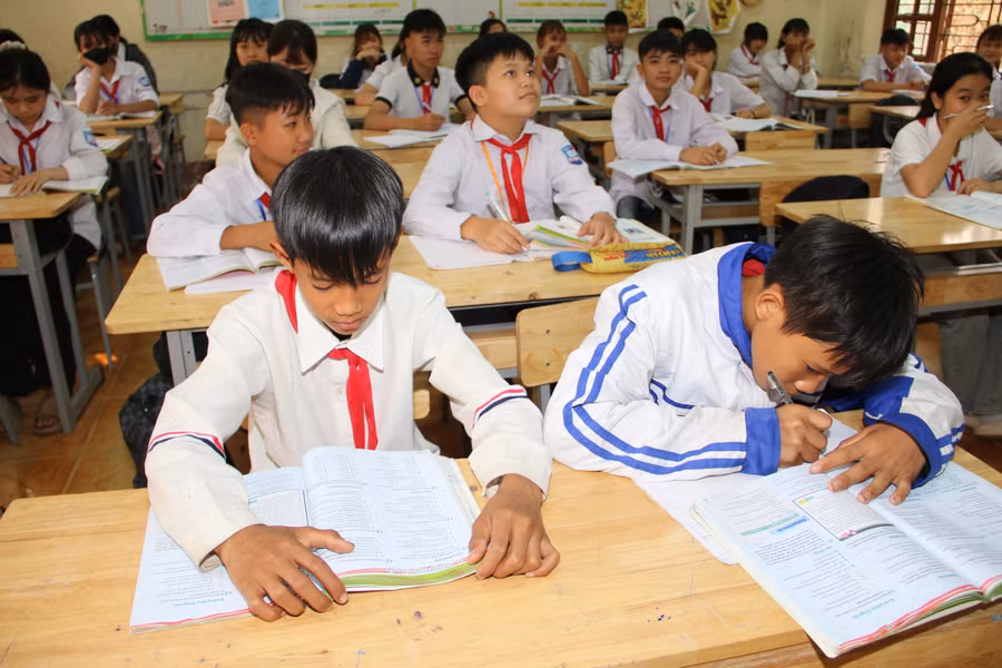 Nhờ làm tốt công tác tuyên truyền, học sinh hiểu rõ hơn về tác hại của thuốc lá. Ảnh: ITN