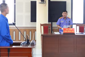 Bị cáo Nguyễn Ngọc Đạo tại phiên toà. Ảnh: Minh Phương