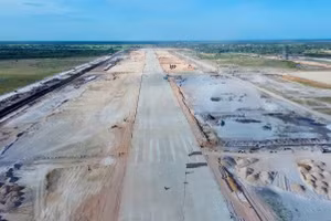 Dự án sân bay Quảng Trị hoàn thành đường cất hạ cánh, đường lăn, sân đỗ, sẵn sàng cho chuyến bay thử nghiệm kiểm tra.