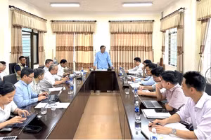 Ông Trần Phú Thái - Chủ tịch HĐQT EVNGENCO2 phát biểu chỉ đạo tại buổi làm việc.