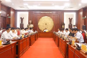 Hội nghị Ban Thường vụ Tỉnh ủy lần thứ 19 tỉnh Quảng Trị. (Ảnh: BTGTU)