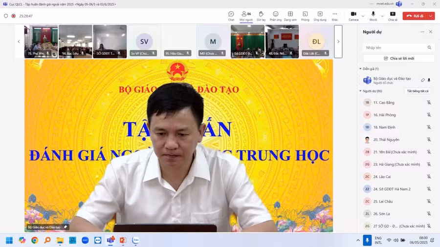 Phó Cục trưởng Cục Quản lý chất lượng Phạm Quốc Khánh phát biểu trong buổi tập huấn.