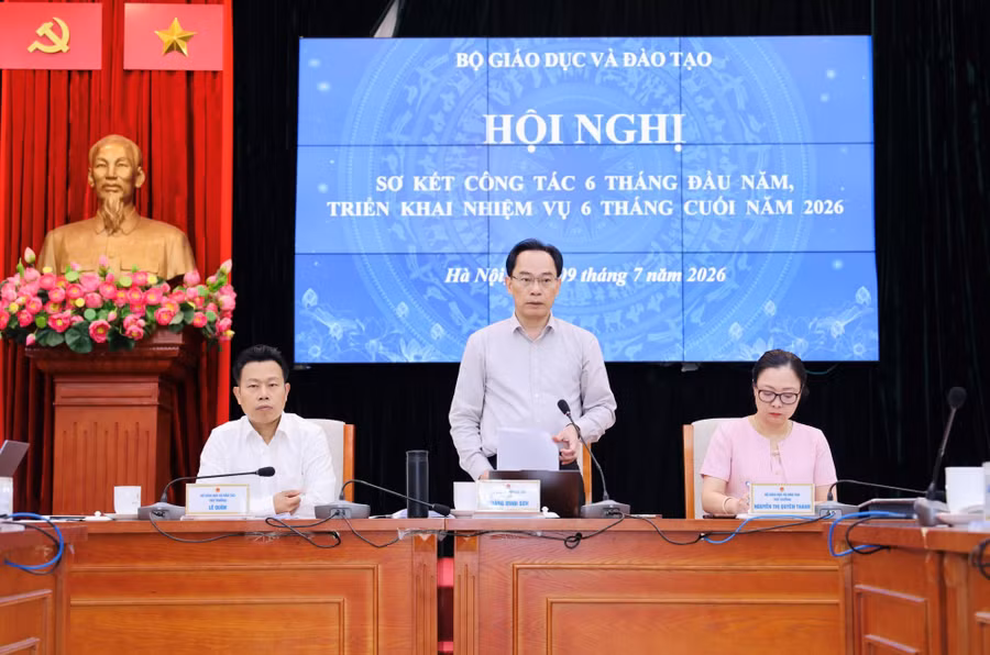 Bộ trưởng Hoàng Minh Sơn chủ trì Hội nghị. Ảnh: Nguyễn Mạnh.