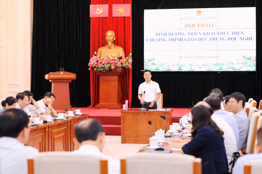 Thứ trưởng Lê Quân chủ trì hội thảo. Ảnh: Nguyễn Mạnh.