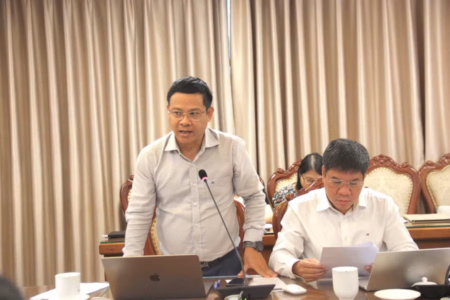 Ông Nguyễn Sơn Hải - Quyền Cục trưởng Cục Khoa học, Công nghệ và Thông tin báo cáo. bt6.jpg
