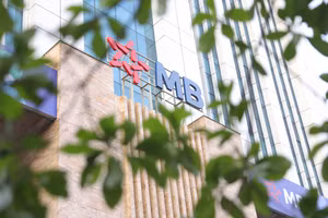 Một góc khuôn viên Ngân hàng MB.