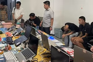 Sào huyệt băng nhóm tội phạm khi Ban chuyên án đột kích. Ảnh: TG