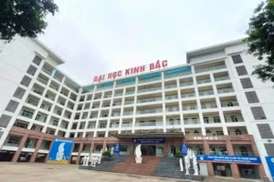 Một góc khuôn viên Trường Đại học Kinh Bắc.
