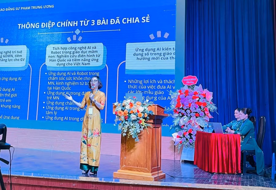 Đẩy mạnh ứng dụng công nghệ trí tuệ nhân tạo trong giáo dục mầm non.