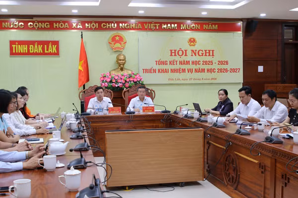 Toàn cảnh hội nghị tại điểm cầu tỉnh Đắk Lắk.