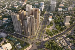 Phối cảnh dự án Tổ hợp nhà ở, thương mại, dịch vụ Trường Vinh.