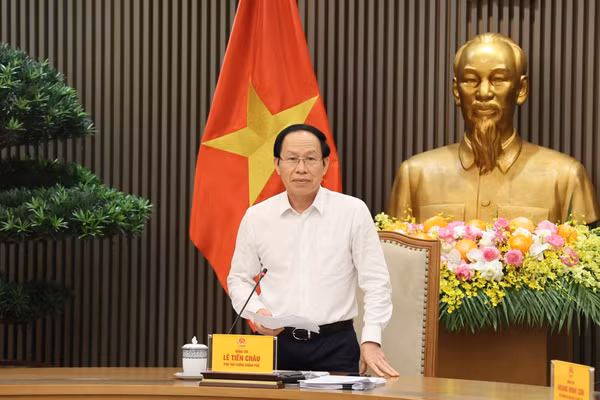 Phó Thủ tướng Lê Tiến Châu chủ trì cuộc họp. Ảnh: VGP/Thu Sa