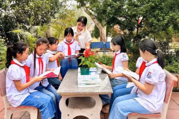 Học sinh Trường Tiểu học thị trấn Hạ Hòa (Phú Thọ).