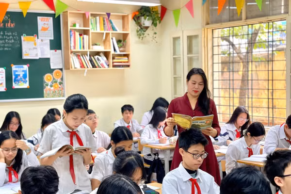 Giờ Ngữ văn tại Trường THCS Đống Đa (Hà Nội).