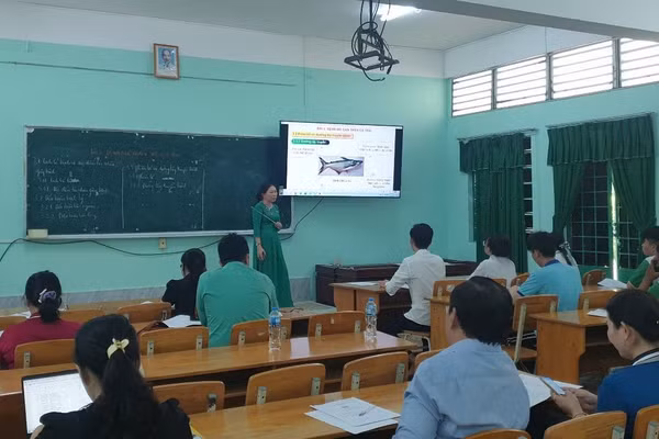 Giờ học tại Trường Cao đẳng Vĩnh Long.