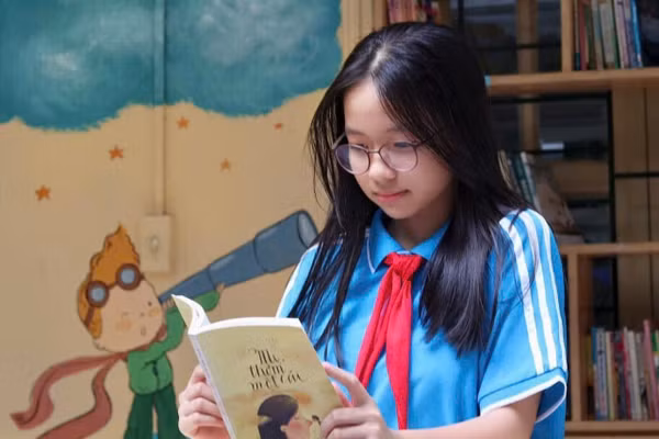 Học sinh Trường THCS Đống Đa (Kim Liên, Hà Nội).
