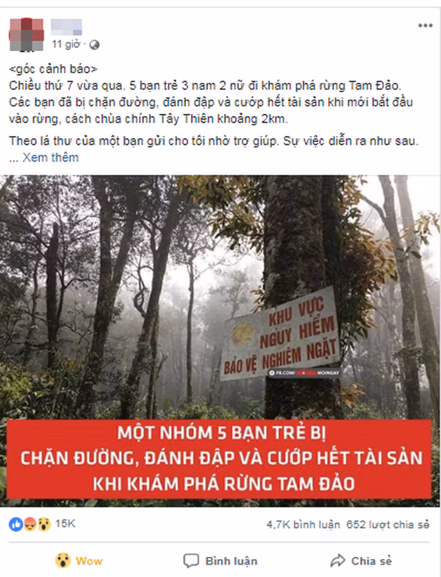 Xác minh chuyện khách du lịch bị đánh đập, cướp tài sản ở Tam Đảo - 1
