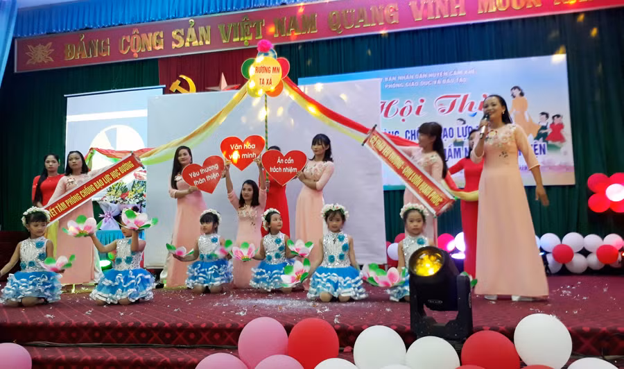 Một số tiết mục dự thi của các trường mầm non
