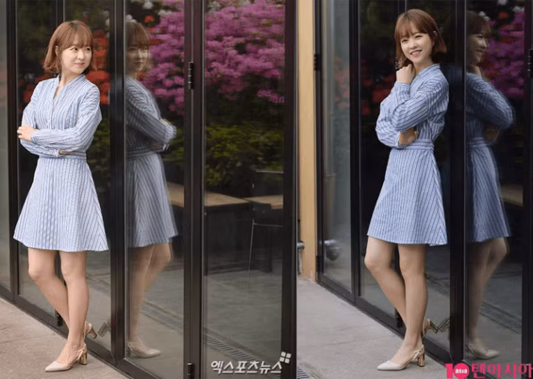 Nếu tinh ý, bạn sẽ thấy Bo Young thường không chọn những sọc lớn, tối màu mà ngược lại, những item có sọc dọc thanh mảnh, gam màu tươi sáng mới là sự lựa chọn ưu tiên của cô nàng. Theo Bo Young thì với những item này sẽ giúp cô trẻ trung, năng động hơn, ngoài ra còn giúp cô “hack chiều cao” một cách hoàn hảo. 
