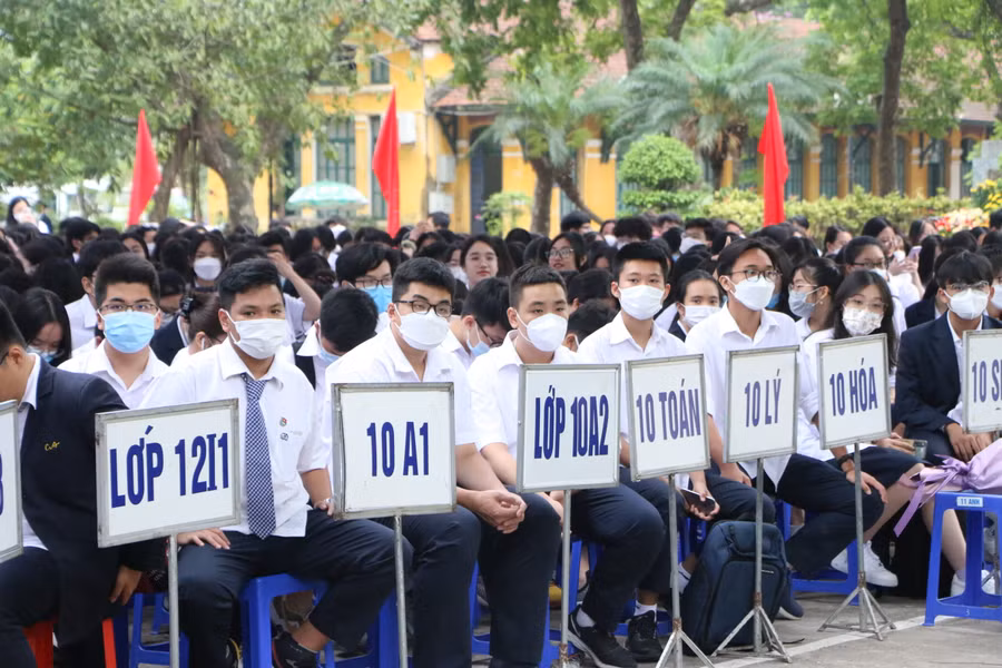 Học sinh Trường THPT Chu Văn An, Hà Nội. Ảnh minh họa: Đình Tuệ.