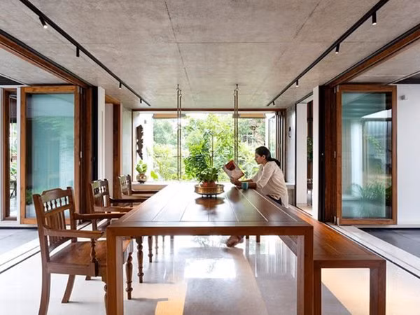 Mẫu nhà cấp 4 tuyệt đẹp thoáng và rộng như resort ảnh 2 mau nha cap 4 tuyet dep thoang va rong nhu resort - 3