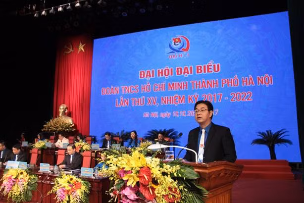 Bí thư Thành đoàn Hà Nội Nguyễn Văn Thắng khai mạc Đại hội