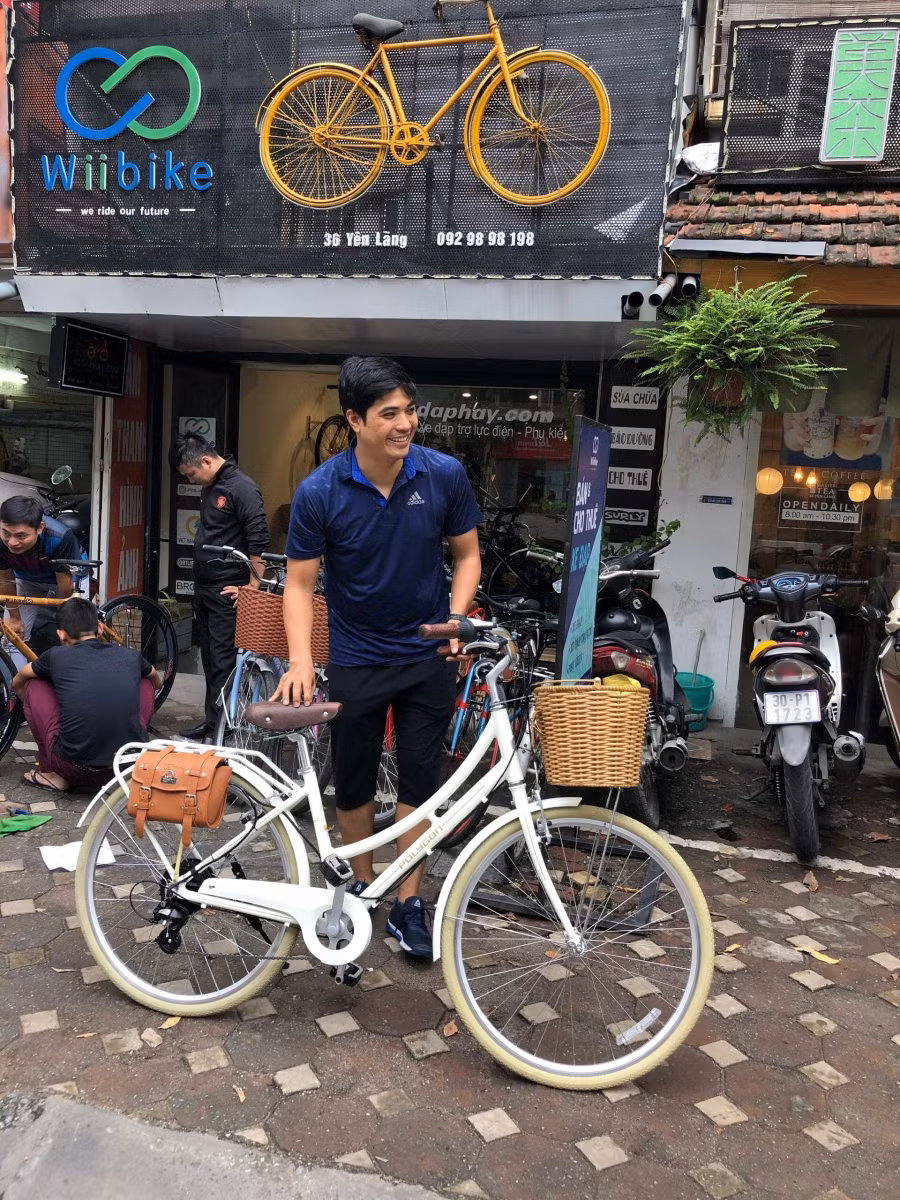 Chiếc xe có thể không cần đạp khi mệt.