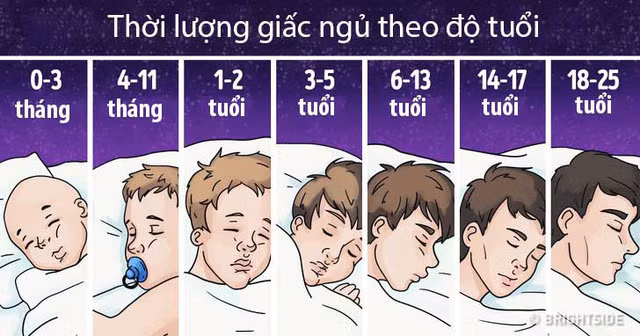 Thời lượng giấc ngủ phụ thuộc vào tuổi tác ảnh 3