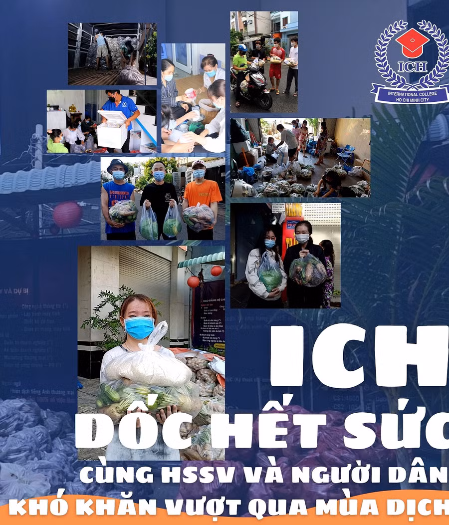 Thời gian qua, Ban giám hiệu ICH hỗ trợ tích cực và thiết thực cho sinh viên bị khó khăn vì dịch Covid-19.