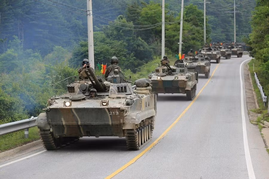 Xe chiến đấu bộ binh BMP-3 thuộc loại tiên tiến nhất của Lục quân Hàn Quốc