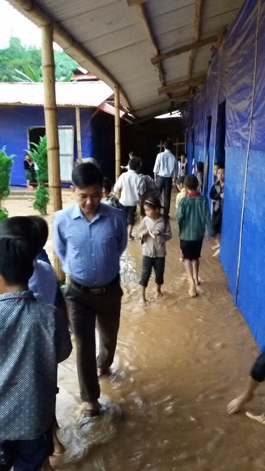 Các điểm trường lẻ vào mùa mưa...