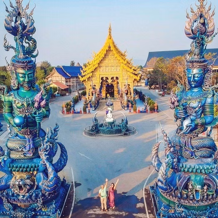 Chùa dát vàng xưa rồi, giờ đến Thái Lan là phải ghé thăm ngôi chùa màu xanh độc đáo