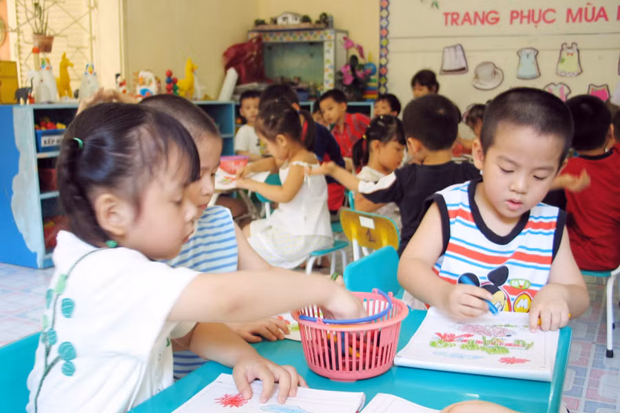 Môi trường GD là nền tảng giúp HS phát triển sức sáng tạo.	Ảnh: Đức Chiêm