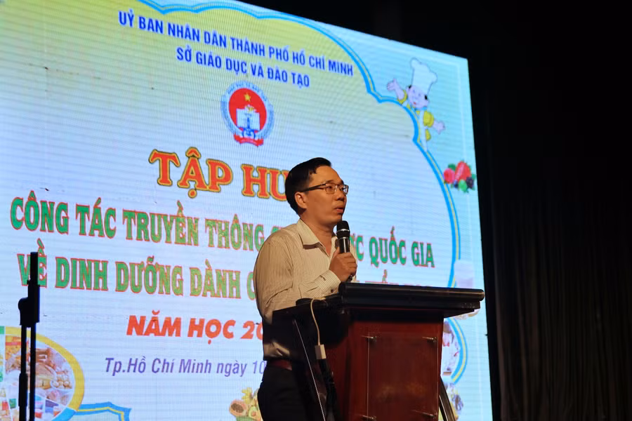 Ông Trịnh Duy Trọng - Trưởng phòng Chính trị tư tưởng, Sở GDĐT TP. Hồ Chí Minh thúc đẩy các trường áp dụng dự án.