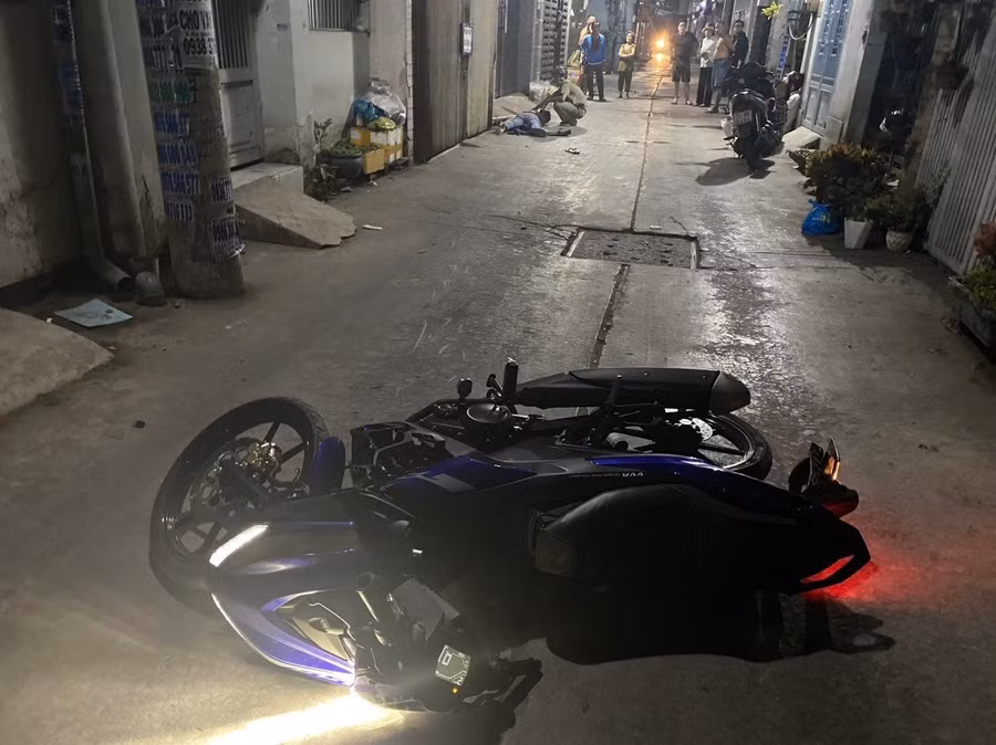 Hiện trường vụ tai nạn.