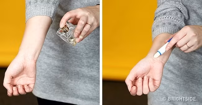 Trước khi xịt nước hoa