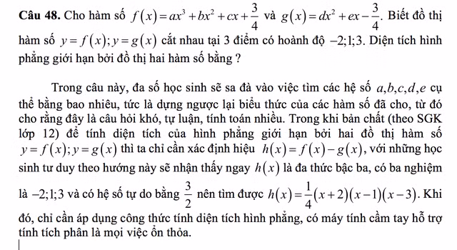 Cách giải câu hỏi khó nhất trong đề thi Toán THPT quốc gia gây tranh luận ảnh 3