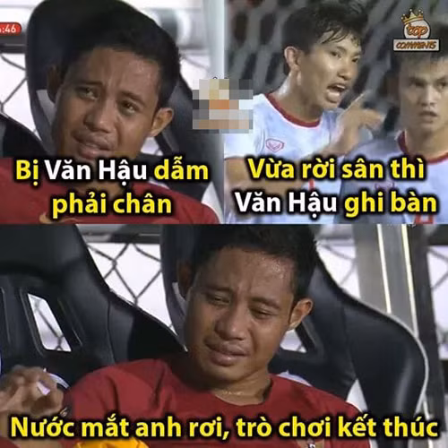Đúng là trận đấu không có hậu khi đối mặt Văn Hậu mà.