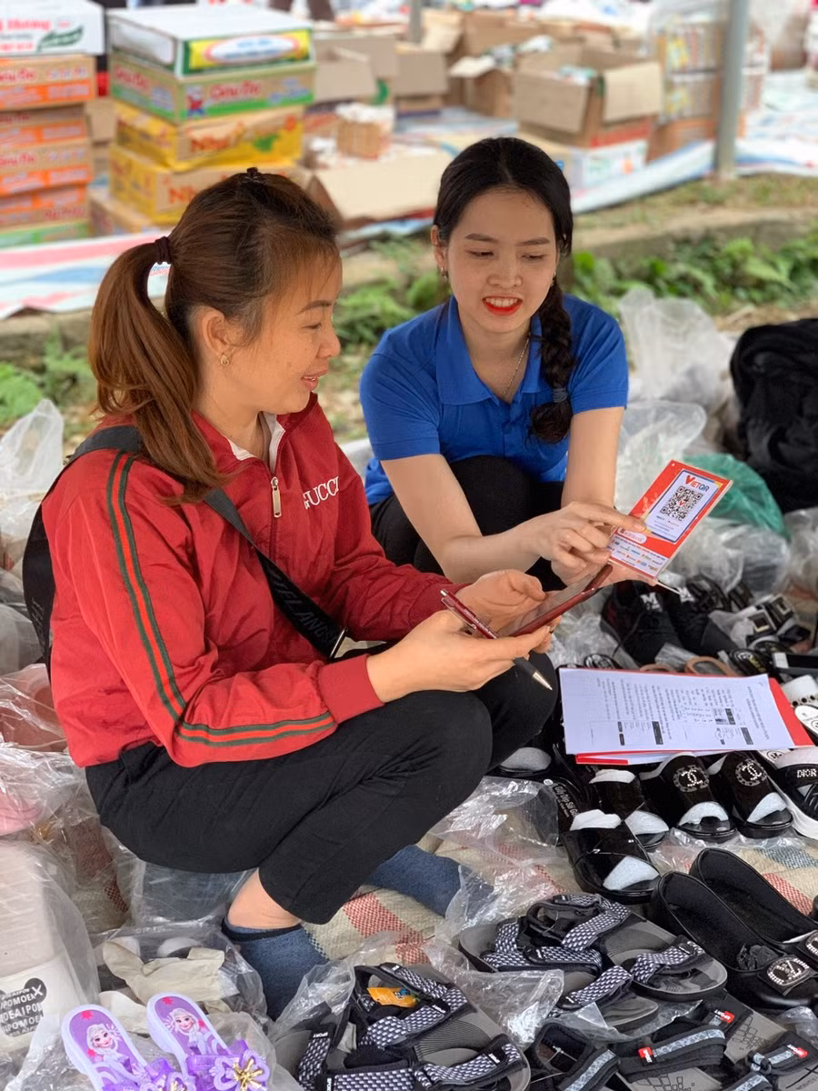 Hiệu quả mô hình chợ 4.0 thanh toán không dùng tiền mặt tại Thái Nguyên.