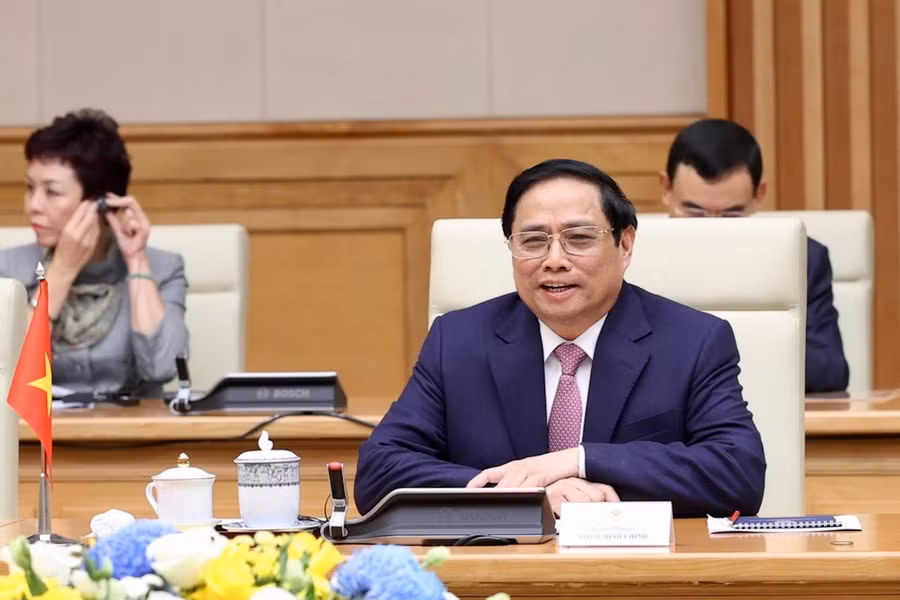 Tại buổi tiếp, Thủ tướng Phạm Minh Chính chân thành cảm ơn những đóng góp, hỗ trợ quý báu của Liên Hợp Quốc dành cho Việt Nam - Ảnh: VGP/Nhật Bắc.