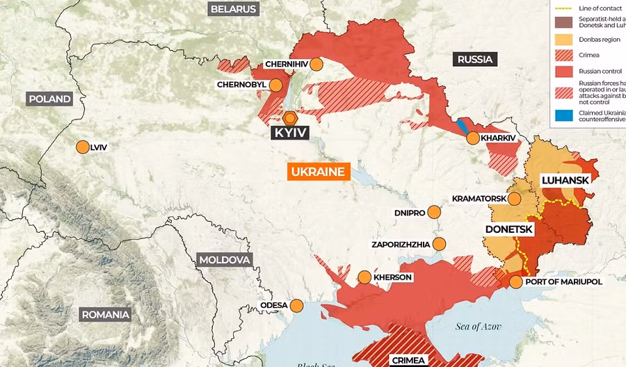 Ukraine đang gặp khó khăn trong cuộc chiến tranh trên bộ, nhưng có triển vọng trên biển