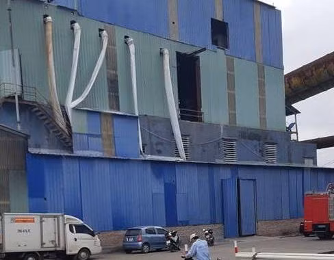 Khu vực nơi xảy ra vụ nổ lò luyện thép, ảnh: CTV