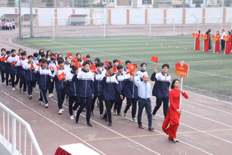 Các vận động viên tham gia Hội khỏe Phù Đổng năm 2024 với tinh thần thoải mái, cống hiến.