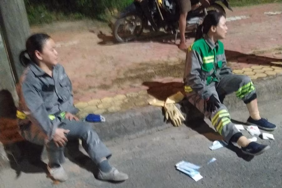 Hai nữ công nhân môi trường ở Quảng Ngãi bị bắn lúc rạng sáng ngày 5/10. Ảnh. S.X