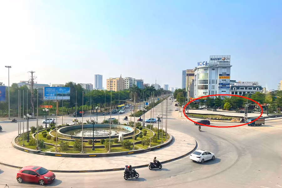Vị trí đặt tượng Lênin tại TP Vinh, Nghệ An. (Ảnh: Phạm Tâm).